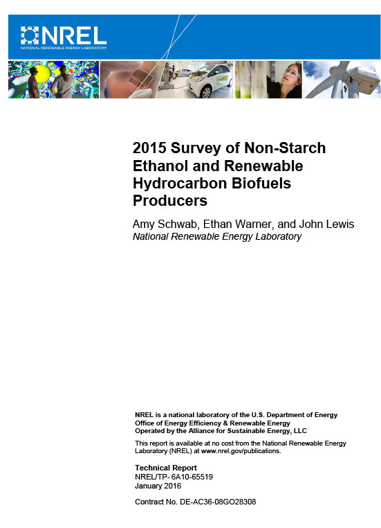 2015 Survey of Non-Starch Ethanol and Renewable Hydrocarbon Biofuels Producers
